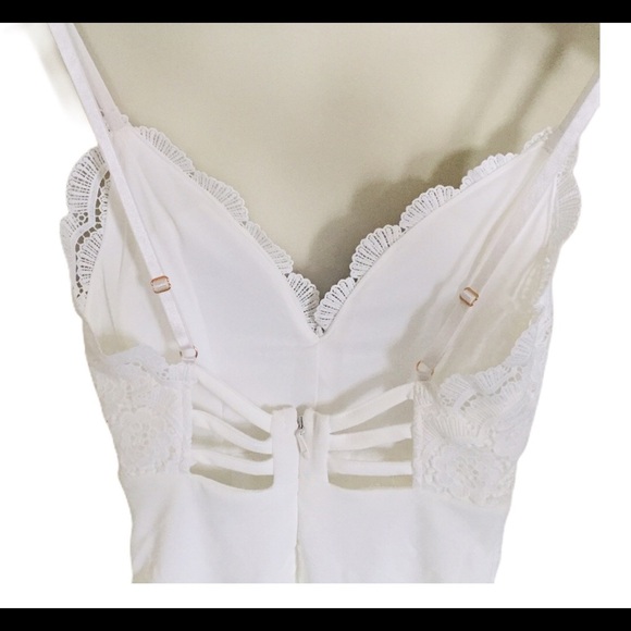 FASHION NOVA Meeting My Love Crochet Dress With Sweetheart Neckline Ivory Small - Picture 12 of 13